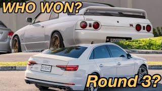 THE GREAT REMATCH!! IRONSHORE DRAG RACING!! R32 GTR VS AUDI S4