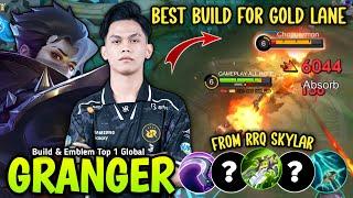 THANK YOU RRQ SKYLAR FOR GRANGER REVAMP BEST 1 SHOT BUILD IN GOLD LANE  - BUILD TOP 1 GLOBAL GRANGER