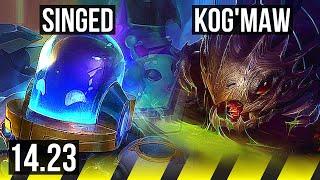 SINGED & Leona vs KOG'MAW & Pyke (ADC) | Rank 1 Singed, 5/1/2, 800+ games | KR Grandmaster | 14.23