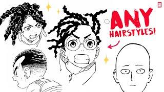 How to Draw Hair ANY HAIRSTYLES!