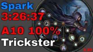 3:26:36 Spark Trickster A10 100% - All Skill Points & Labs [3.20 PoE]