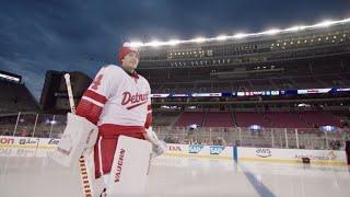 Alex Lyon Mic'd Up at Red Wings Stadium Series Practice