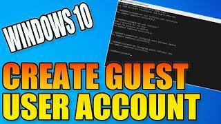 How To Create A Guest User Account On Your PC In Windows 10 Tutorial | Limited Access User