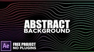 After Effects Tutorial - Abstract Line Backgrounds in After Effects - No Plugins [Free Project]