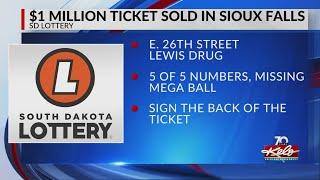 $1 million Mega Millions ticket sold in Sioux Falls