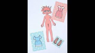 DIY sticker paper doll sprunki reddy Cute dress style outfit