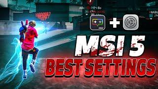 Free Fire Best Settings For MSI 5 Pie 64-BIT ️️