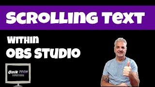 How To Scroll Text In OBS Studio