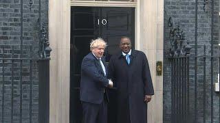 British Prime Minister Boris Johnson meets Kenyan President Uhuru Kenyatta at Downing Street | AFP