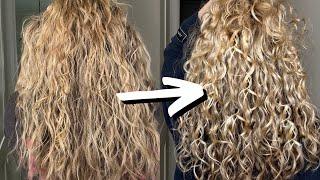 How to make your stringy curls CLUMP instead 