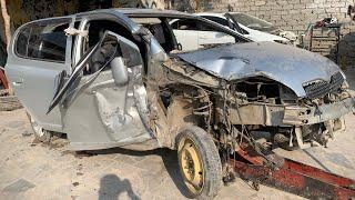 Most incredible Process Toyota Vitz Major Accident Amazing Repairing By The Auto Master Workshop