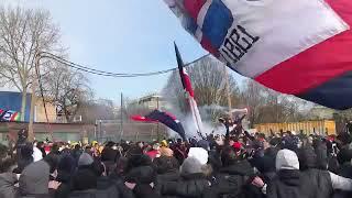 'PUTA BARCA' chant - PSG Ultras | Barcelona vs PSG