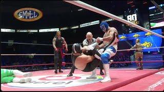 CMLL-LUCHA GRATUITA-FELINO-SAGRADO-R. BUCANERO VS H. DE BLUE PANTHER-H. DE OCTAGÓN-GUERRERO MAYA JR.