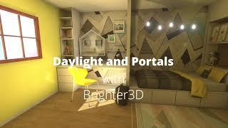 Daylight and Portals in Brighter3D for SketchUp tutorial indoor rendering