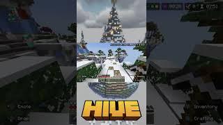 SNOW TRAP IN MINECRAFT SKY WARS - THE HIVE: XMAS #skywars #minecraft #hive #xmas #skywarsxmas #trap