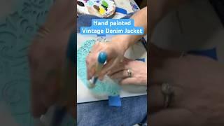 The Art of Hand-Painted Vintage Denim Jackets #diy #acrylictechniques #denim #upcycle #stencil #art