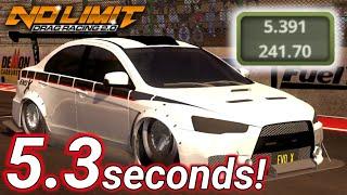 5.3 Seconds Evo X Tune! Fastest Street Car In No Limit Drag Racing 2.0 - Version 2.0.3