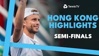 Muller vs Munar; Nishikori vs Shang; | Hong Kong Semi-Finals Highlights