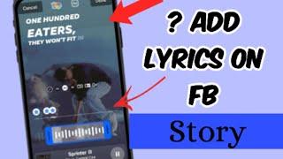 How to add music & song lyrics on facebook story | Android and iOS