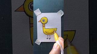 easy duck drawing
