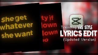 Trending lyrics video tiktok style capcut tutorial | raindrop + glow lyrics