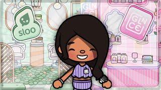 GET GLOSSY! Furniture Pack BUILD with ME! || SLOO & GLNCE store! TOCA life world 