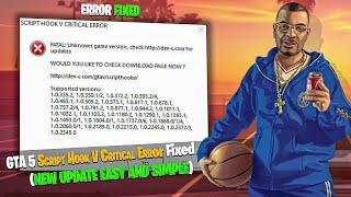 GTA 5 Script Hook V Critical Error Fix FIXED AFTER GTA 5 UPDATE VERSION 3323