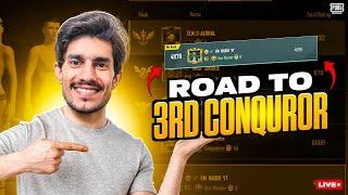 Road To 3rd Conqueror Naw History Banege aj ? || FM NASIR YT | PUBG MOBILE Live