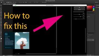 Fix black dialogue boxes and windows in Adobe Photoshop CC