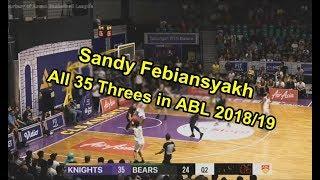 Sandy Febiansyakh All 35 Threes in the ABL 2018/2019