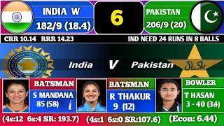 India Women vs Pakistan Women, 2nd T20 | Live Cricket Match Today | IND Women vs PAK Women Live