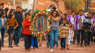 Peregrinación en Cruces de Rojas a La Virgen de Guadalupe. 