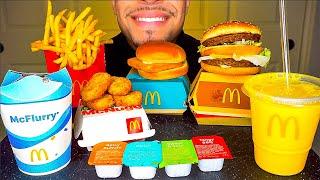 ASMR MCDONALD'S CHICKEN NUGGETS MUKBANG OREO MCFLURRY FILLET FISH BIG MAC FRIES EATING SHOW SOUNDS