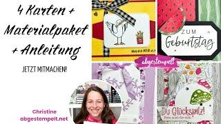 Katalog-Start Kartenkurs – 4 kreative Karten mit Materialpaket & Prämien sichern! Stampin‘ Up!