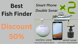 Portable Fish Finder Bluetooth Wireless Echo Sounder Sonar Sensor Depth Fishfinder