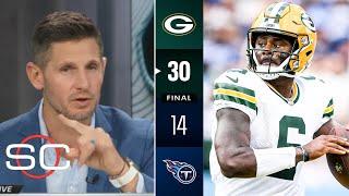 ESPN reacts to Malik Willis throws for 202 yards & runs in a TD to help Packers DESTROY Titans 30-14