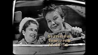 Search For Tomorrow 1952. Soap Opera Christmas show from 12-13-1952. CBS Network.