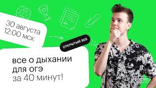 Все о дыхании для ОГЭ за 40 минут! | ОГЭ БИОЛОГИЯ 2022 | СОТКА