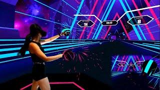 Bag Raiders - Shooting Stars (VR/MR/Mixed Reality | Synth Riders Gameplay | Fun Dancing Version)