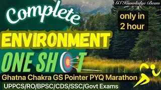 COMPLETE ENVIRONMENT IN ONE SHOT IN 2 HOURS|ENVIRONMENT GHATNA CHAKRA GS POINTER|UPPCS|RO|BPSC|SSC