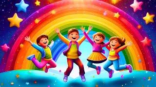 " Rainbow Groove Dance Party!  Fun Kids Song for Singing & Moving"