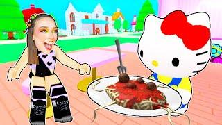 ПОСТРОИЛА КАФЕ *ХЕЛЛОУ КИТТИ* в ROBLOX !  Hello Kitty Cafe Роблокс