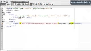 J2EE   Servlet Tutorials For Beginners  16  How to download file from server using jsp servlets part