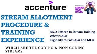 Accenture Stream Training & Allotment | Stream Training MCQ & ASA | Accenture On-Boarding 2022-2023.