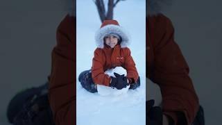 Its a winter-full life ️️ #canada #snowfall #snowman #yusha #shortsfeed #youtubeshorts #viral