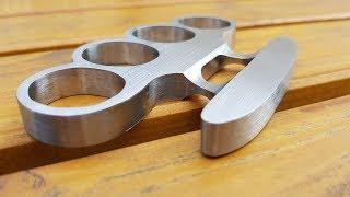 Making a SS Knuckle Duster / Как сделать кастет из нержавеющая сталь