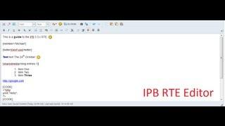 IP.Board (IPB) RTE Guide