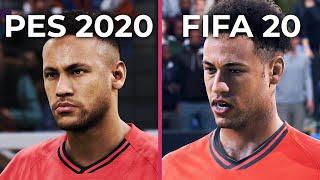 [4K] FIFA 20 (Demo) vs. PES 2020 Graphics Comparison on PS4 Pro