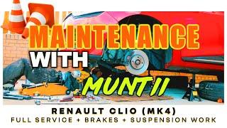 Renault Clio MK4 (2012-2019) FULL SERVICE + Brakes + Suspension work | MAINTENANCE WITH MUNTII