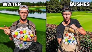 Findings Lost Golf Balls in Water Vs. Bushes (We found thousands!)